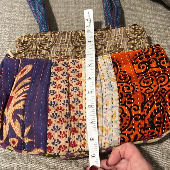 UEC Multicolored Quilt pattern patchwork purse Handmade in Bangladesh. - Picture 9 of 9